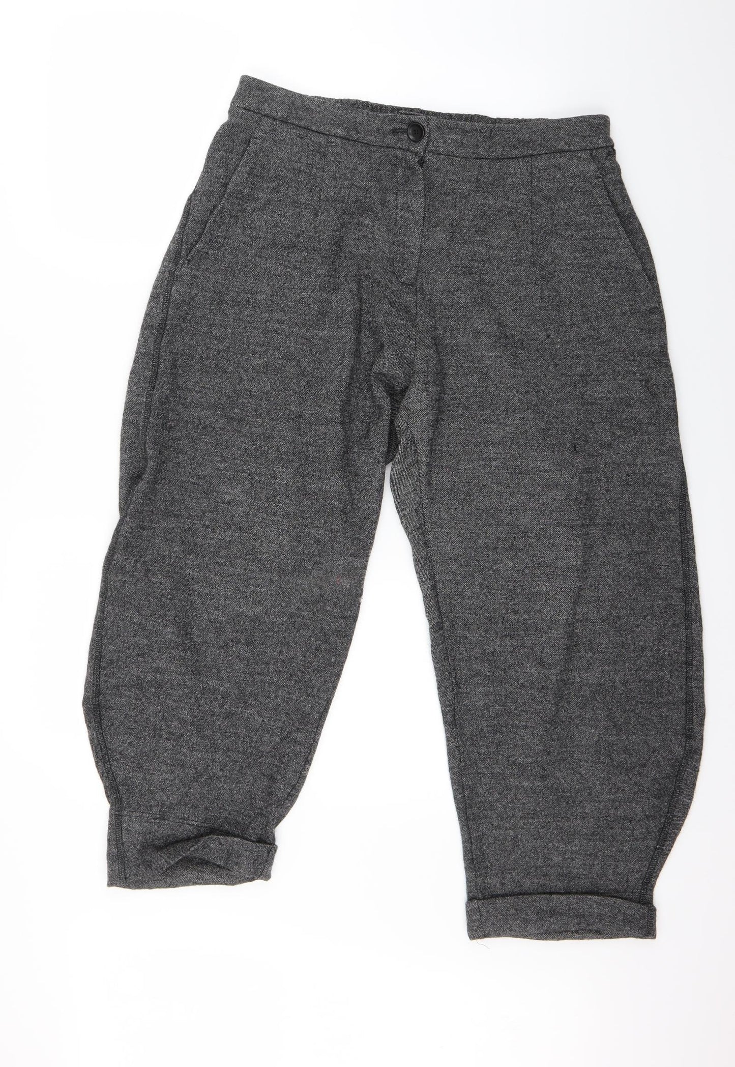 OSKA Womens Grey   Cropped Trousers Size M L21 in