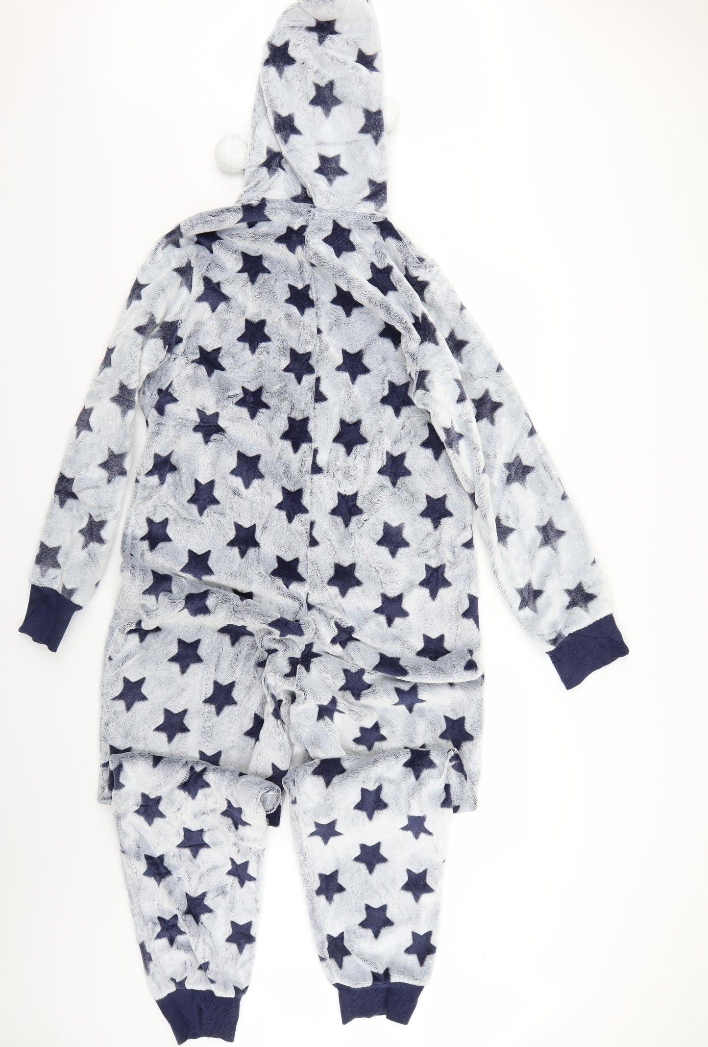 Marks and Spencer Womens Grey  Fleece Bodysuit One-Piece Size 12 L28 in - Star print