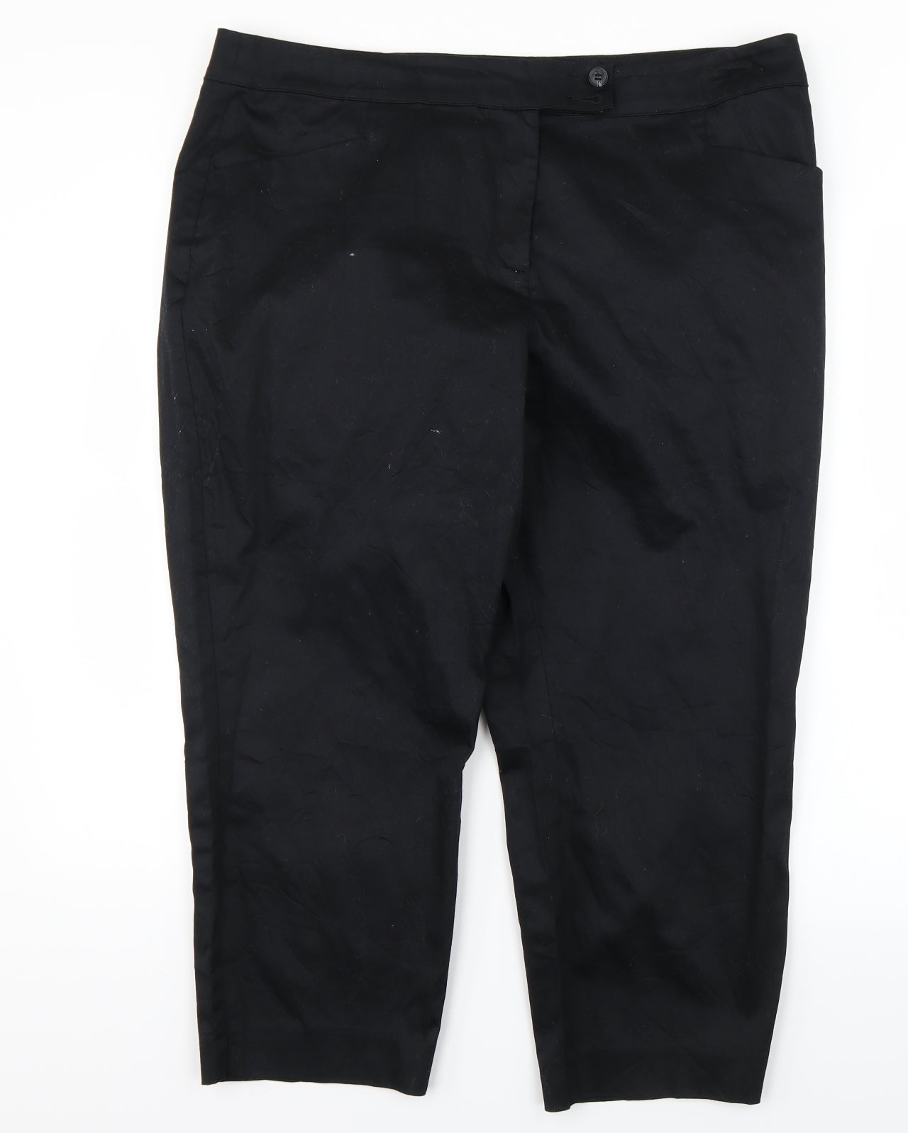 TU Womens Black   Capri Trousers Size 18 L23 in