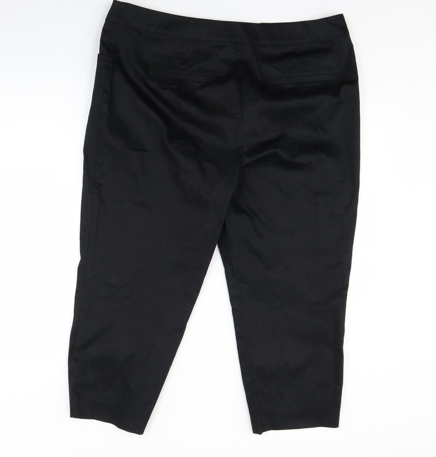 TU Womens Black   Capri Trousers Size 18 L23 in
