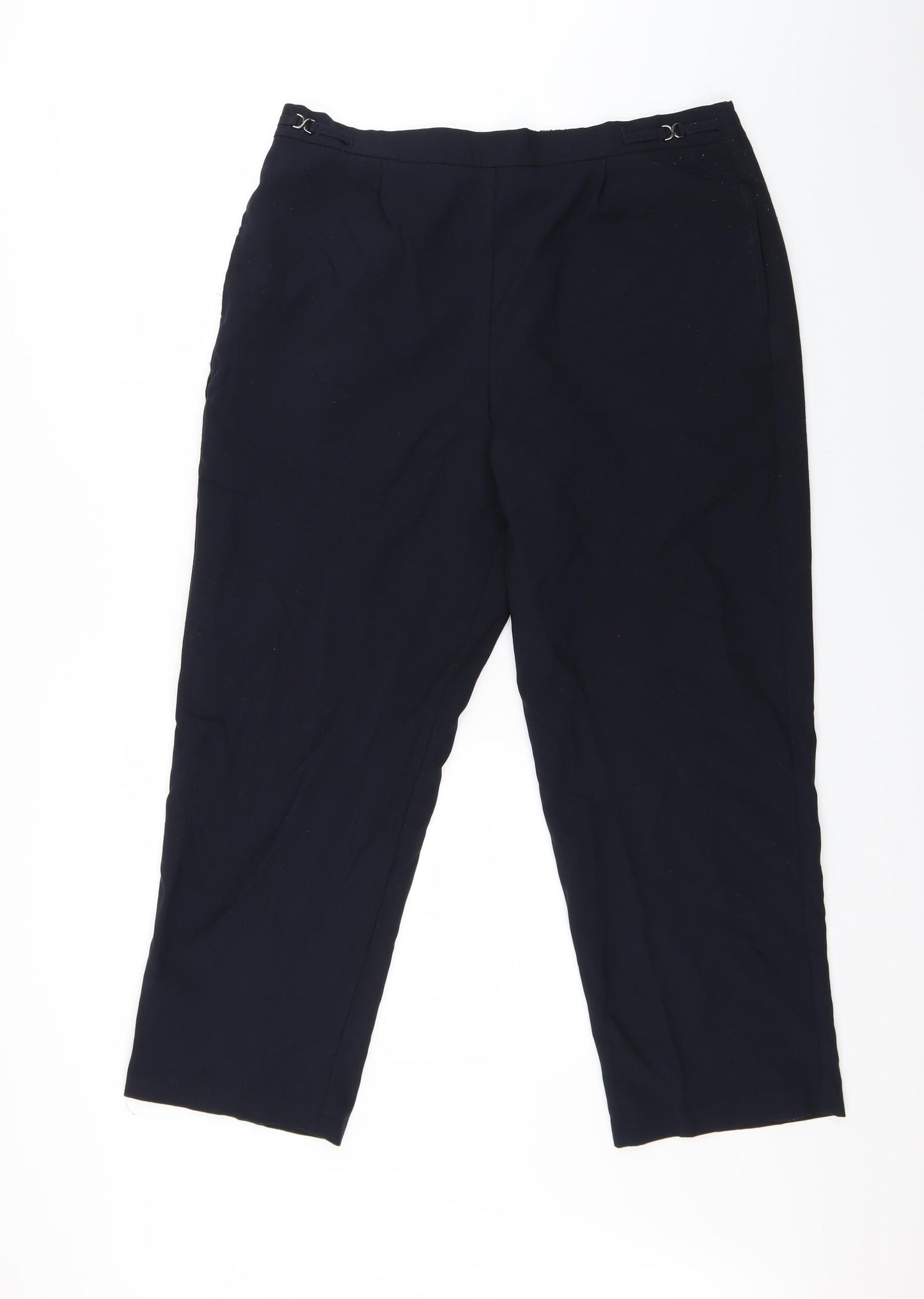 BM Womens Blue   Cropped Trousers Size 14 L23 in