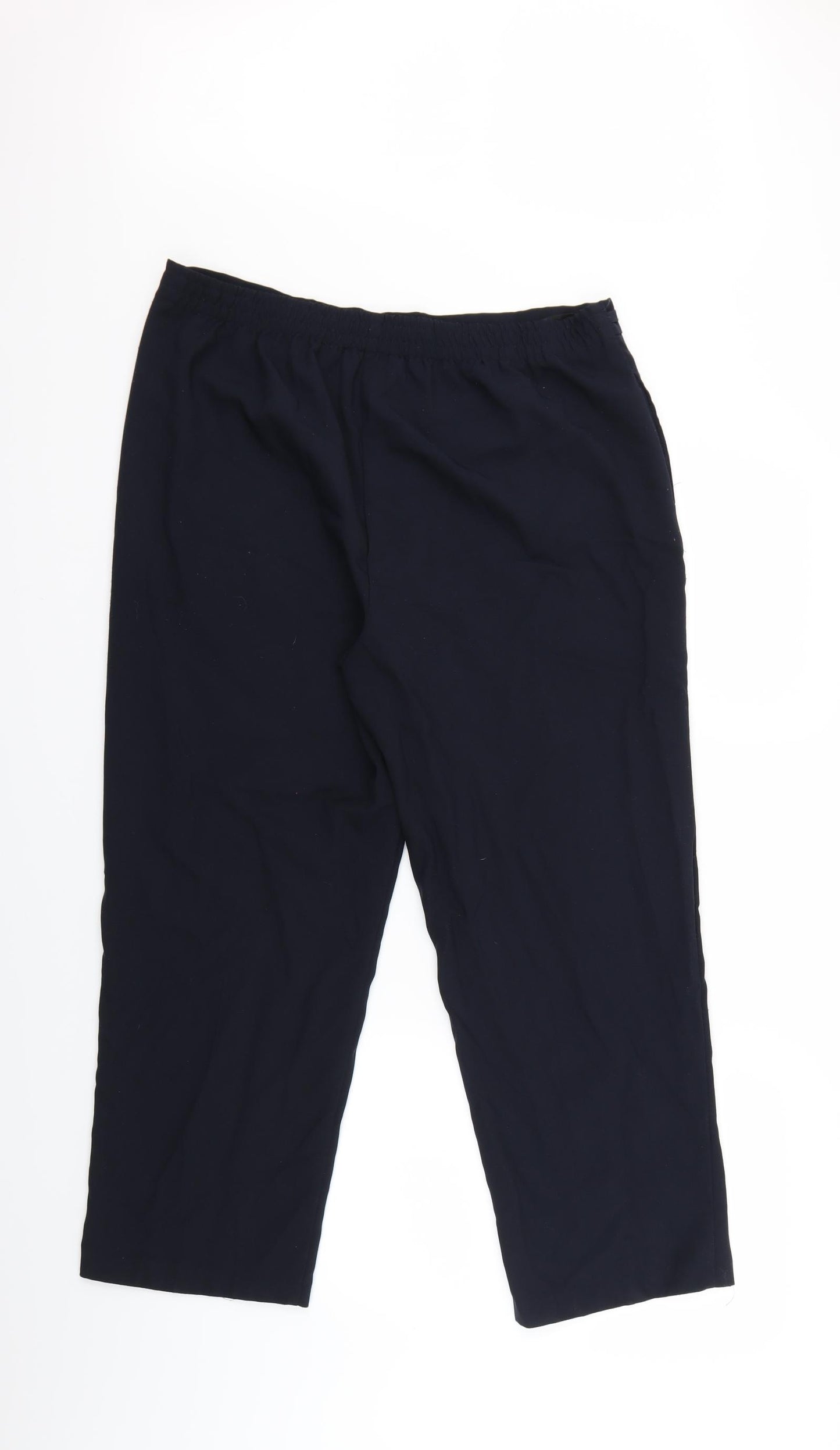 BM Womens Blue   Cropped Trousers Size 14 L23 in