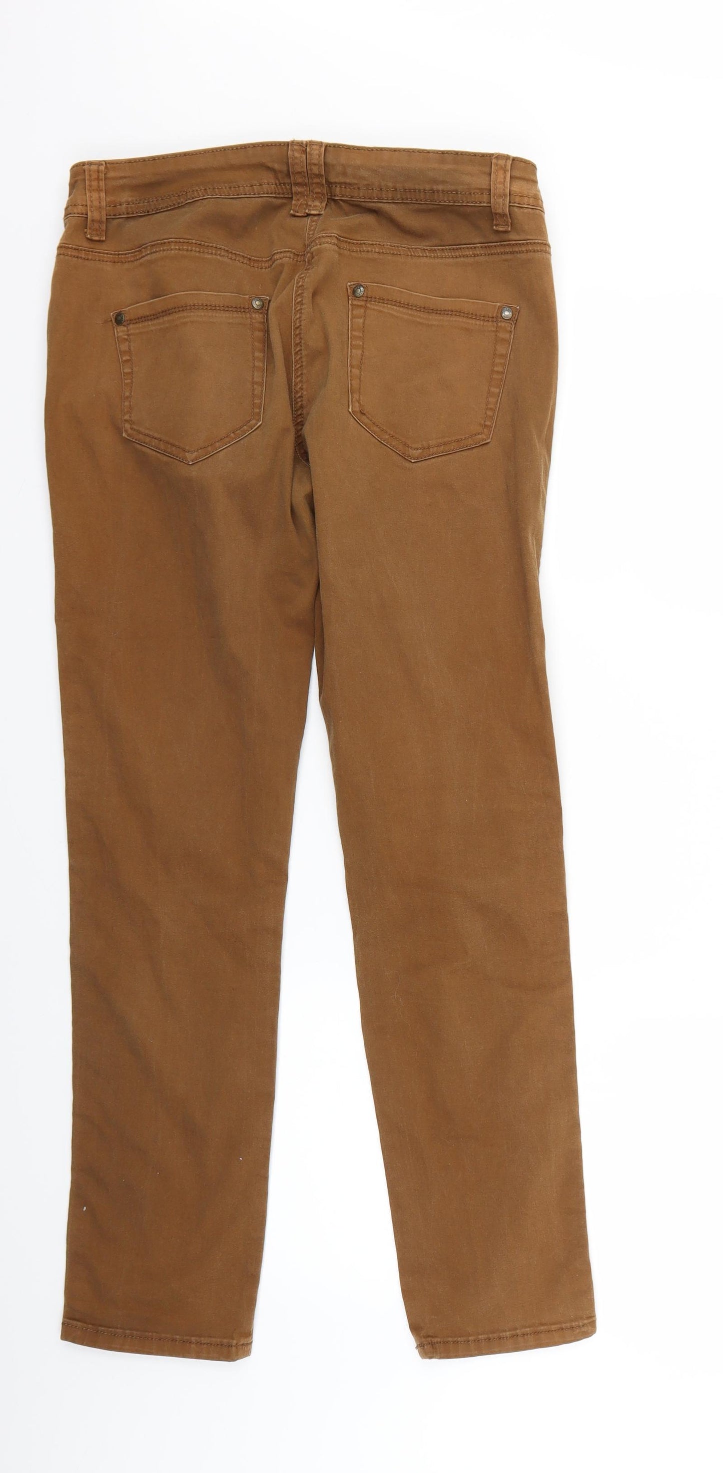 NEXT Womens Brown  Denim Skinny Jeans Size 12 L26 in