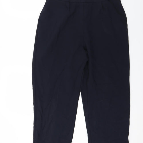 BM Womens Blue   Cropped Trousers Size 14 L23 in