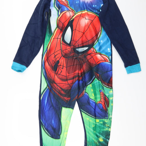 Marvel Boys Blue Solid Fleece  Bodysuit Size 9-10 Years  - Spiderman
