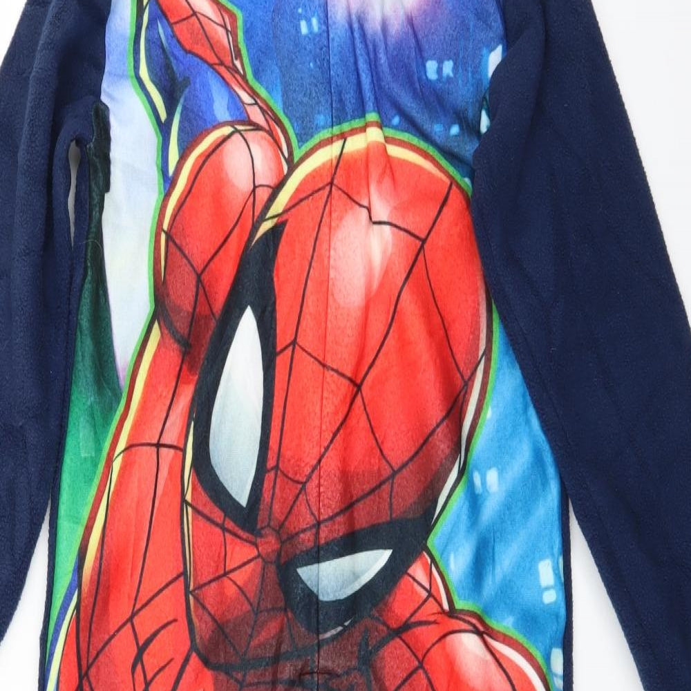 Marvel Boys Blue Solid Fleece  Bodysuit Size 9-10 Years  - Spiderman