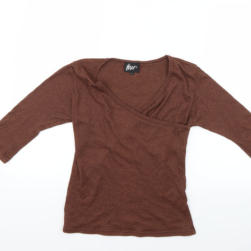 Maf Womens Brown   Pullover Sweatshirt Size S