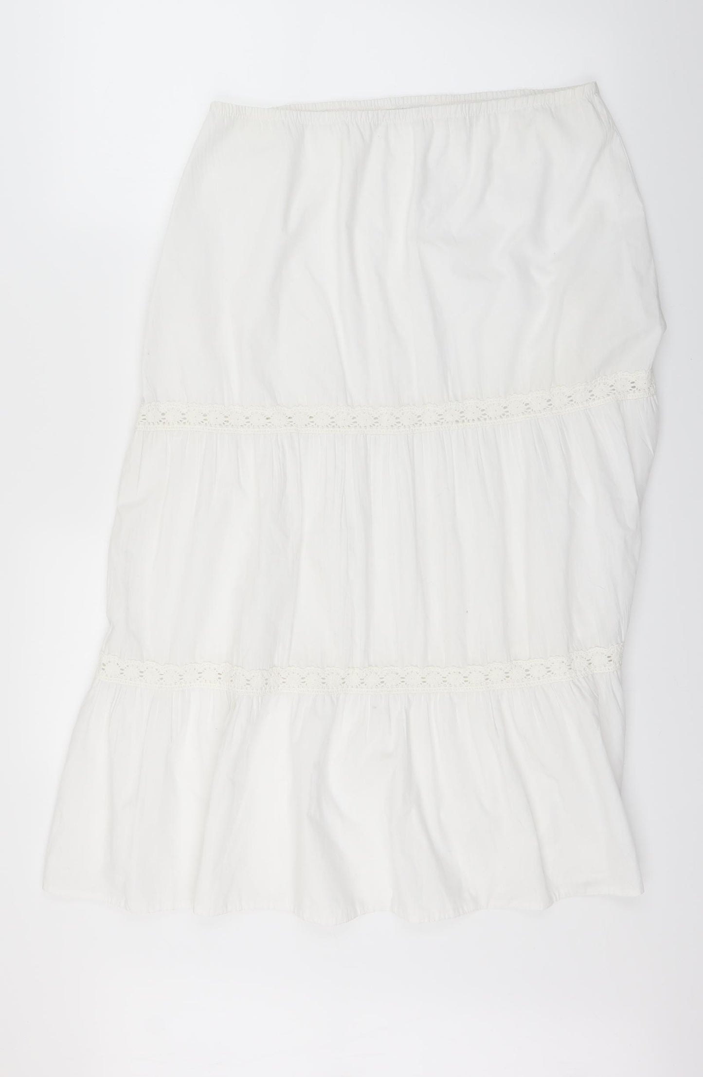 CMD Womens White   A-Line Skirt Size 12