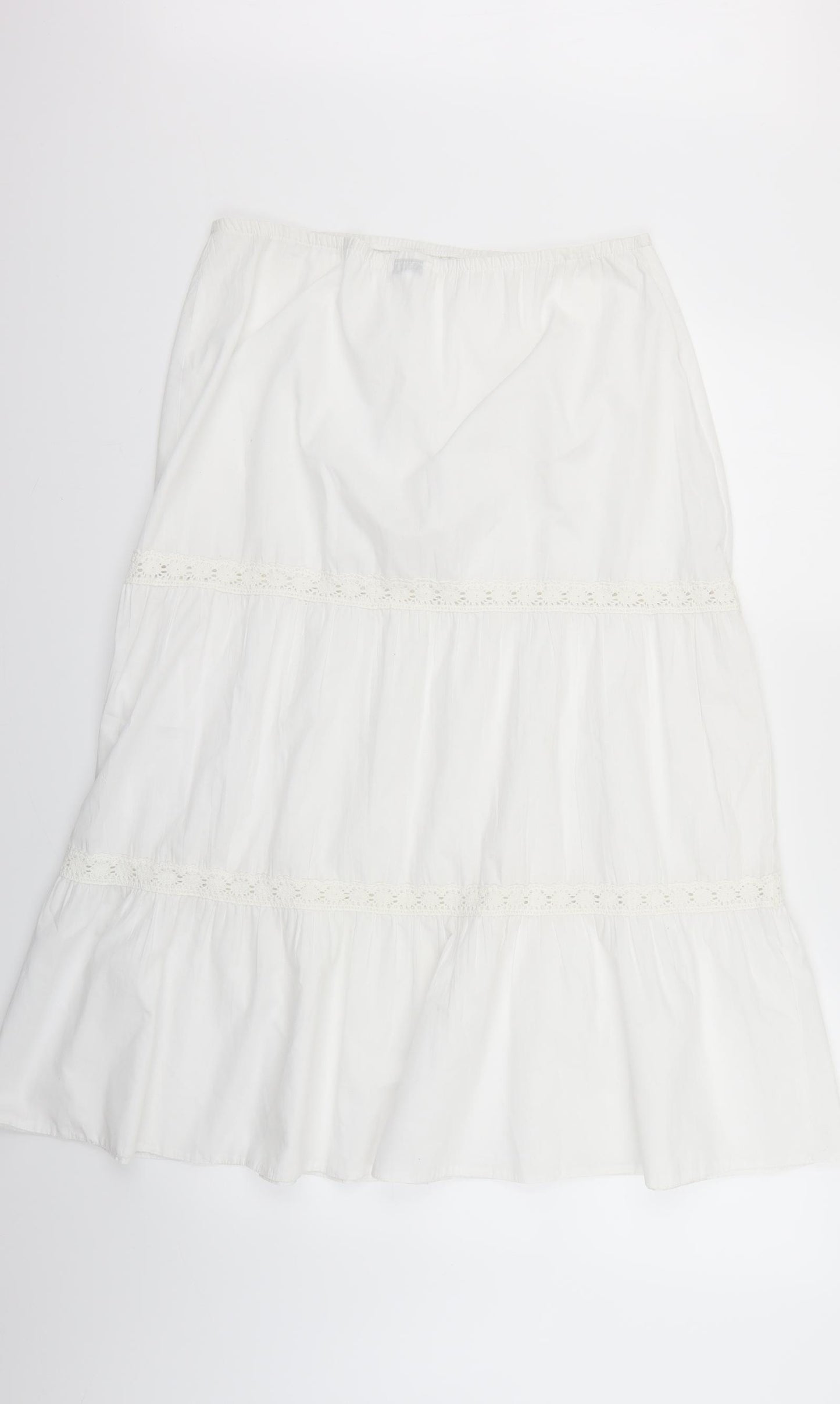 CMD Womens White   A-Line Skirt Size 12