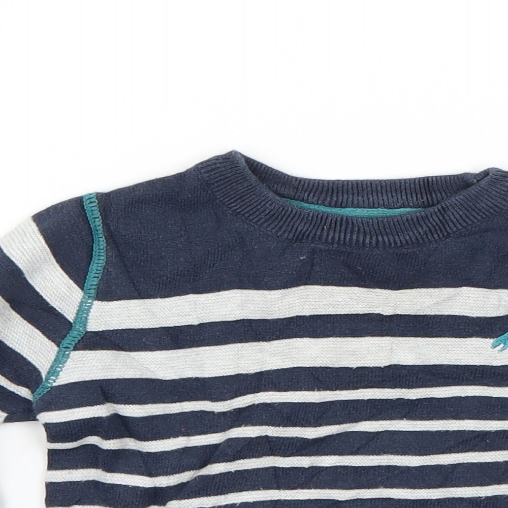 Primark Boys Blue Striped  Pullover Jumper Size 2-3 Years