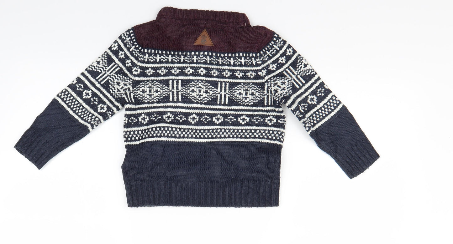 Soulstar Boys Blue  Knit Pullover Jumper Size 2 Years