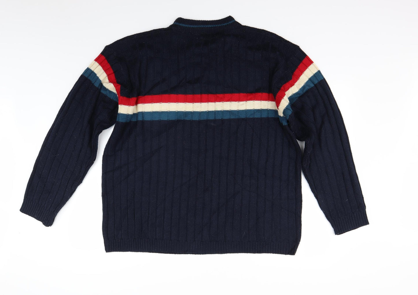 Lacoste Mens Blue  Knit Pullover Jumper Size XL