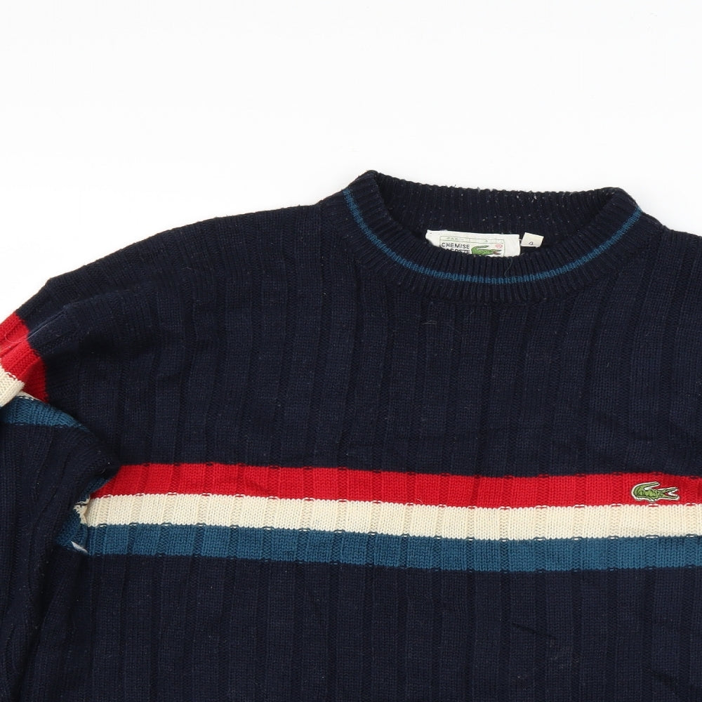 Lacoste Mens Blue  Knit Pullover Jumper Size XL