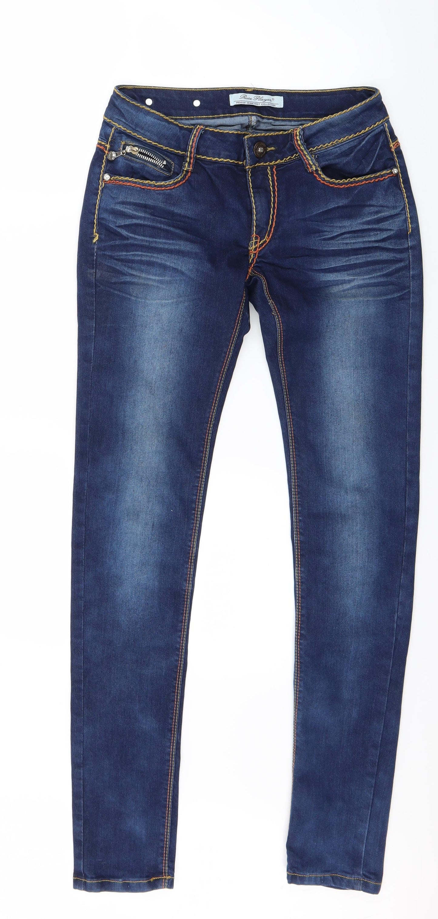 Rose player Womens Blue  Denim Skinny Jeans Size 8 L29 in