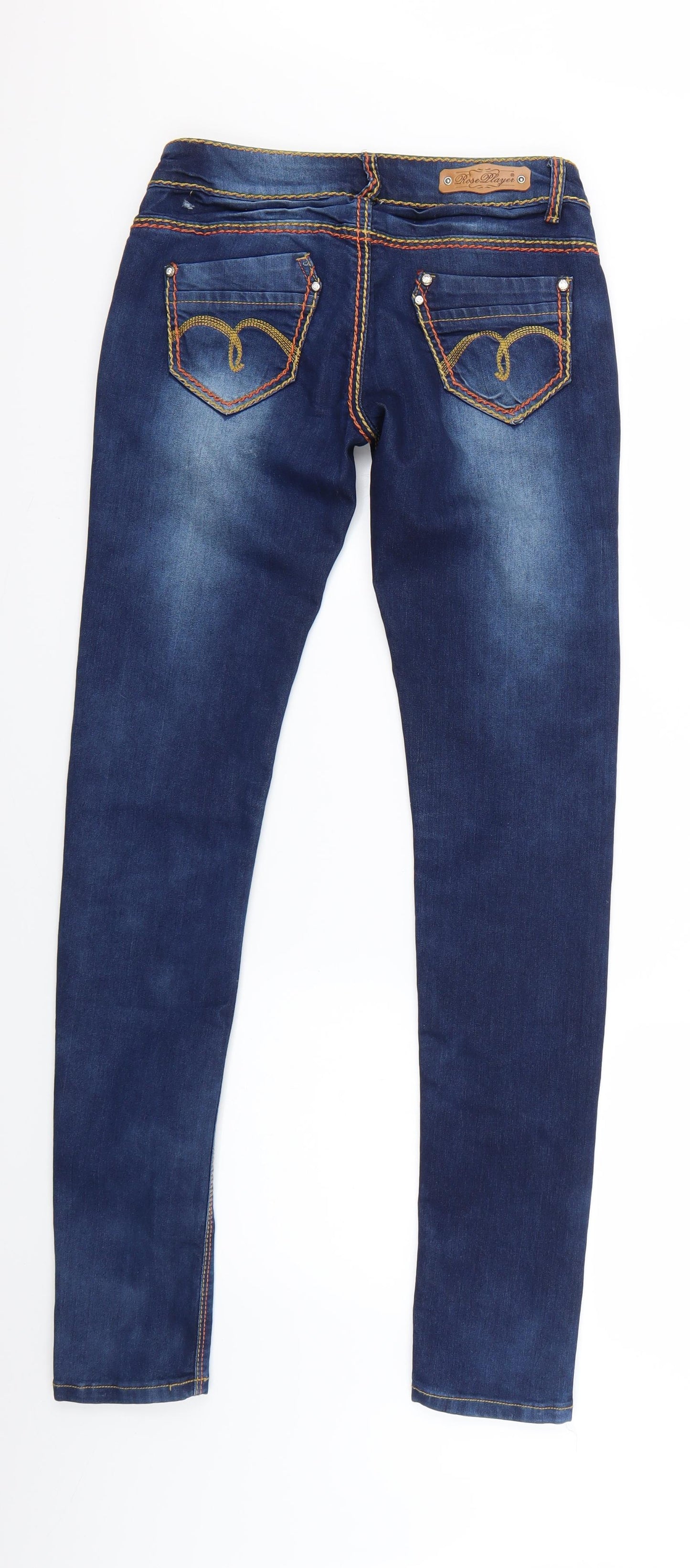 Rose player Womens Blue  Denim Skinny Jeans Size 8 L29 in