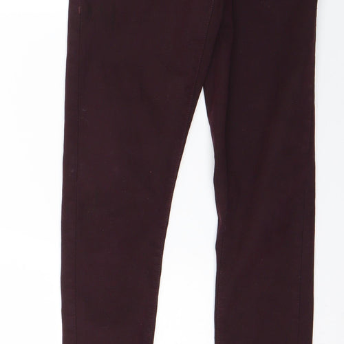 Topshop Womens Red  Denim Skinny Jeans Size 26 in L29 in