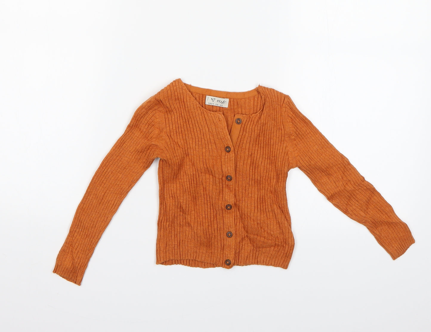 NEXT Girls Brown  Knit Cardigan Jumper Size 4 Years