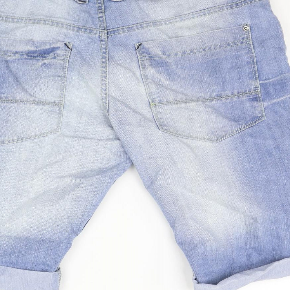 deniem co Mens Blue   Cargo Shorts Size 34 in