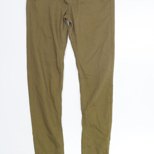 H&M Womens Green   Skinny Jeans Size 10 L28 in