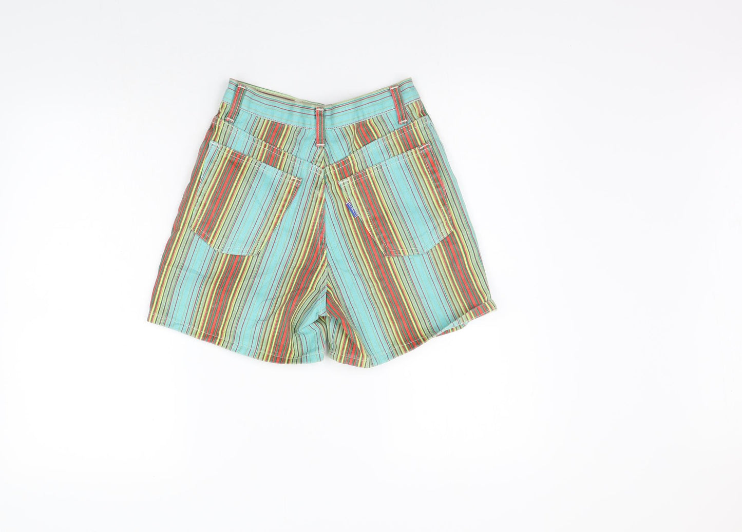 Basics Womens Multicoloured Striped  Cut-Off Shorts Size 10