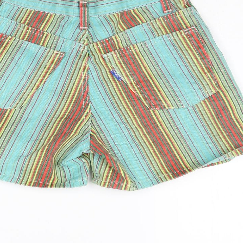 Basics Womens Multicoloured Striped  Cut-Off Shorts Size 10