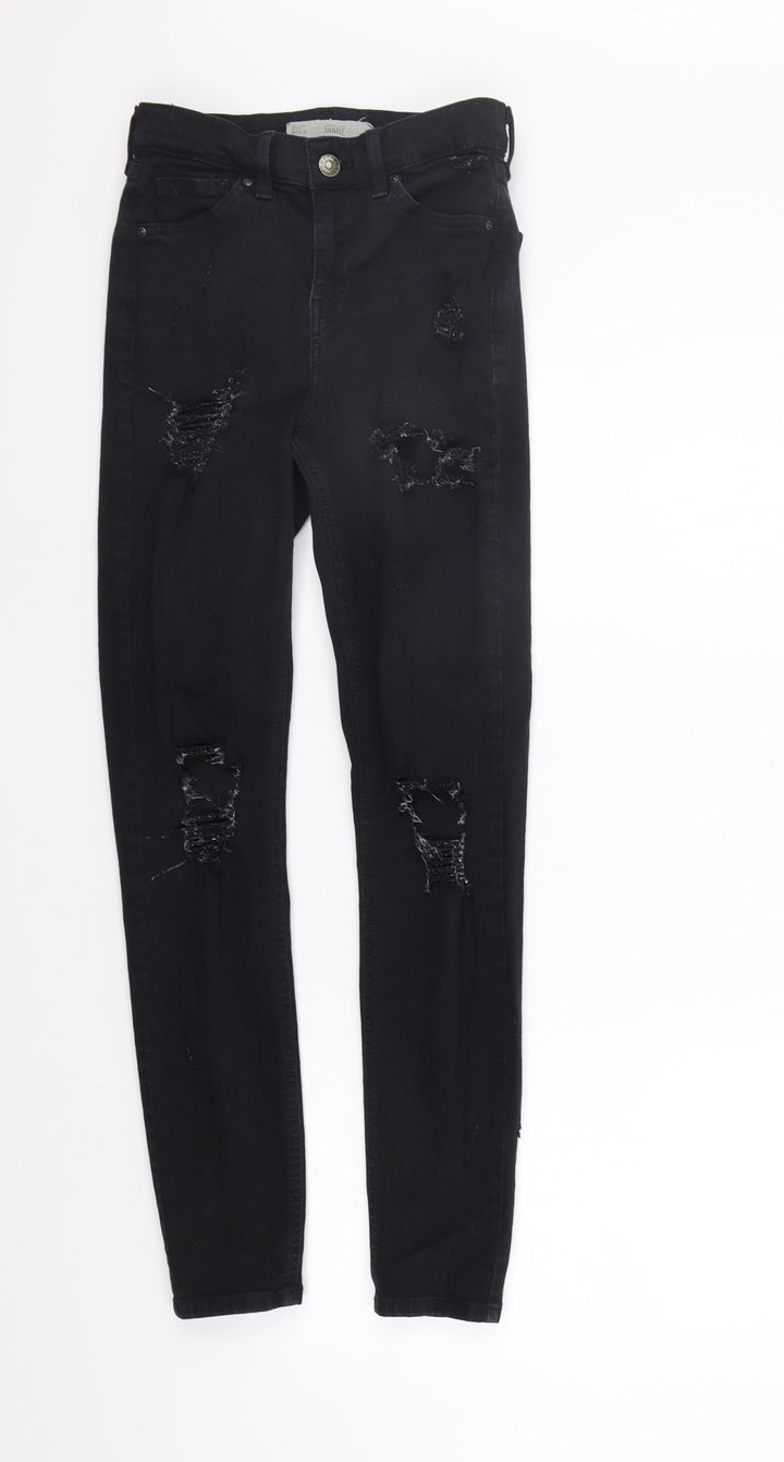 Topshop Womens Black Skinny Jeans Size 26 in L32 in