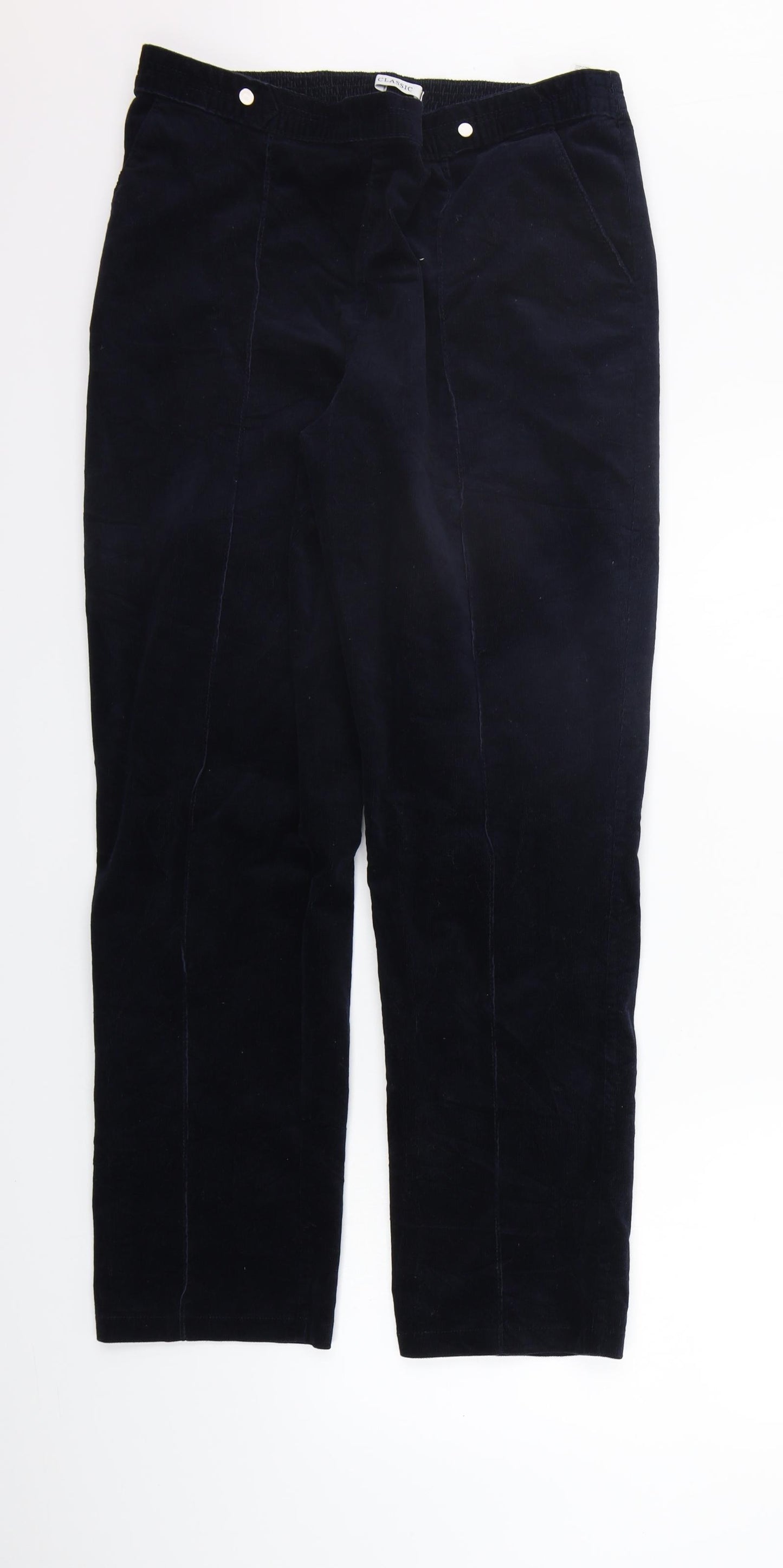 Marks and Spencer Womens Black   Trousers  Size 14 L27 in - Elastic Waist Band