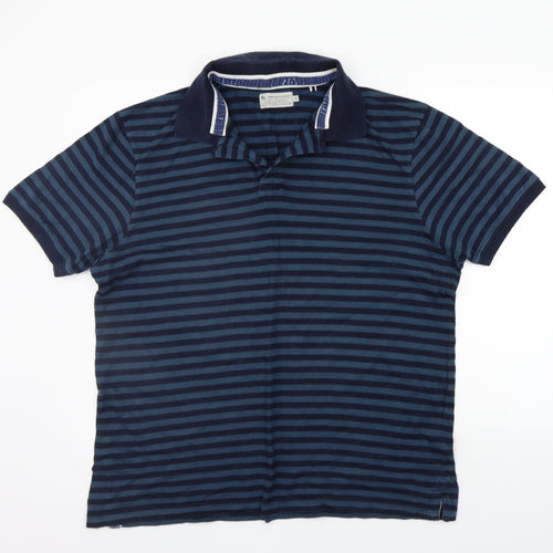 tu Mens Green Striped   Polo Size XL