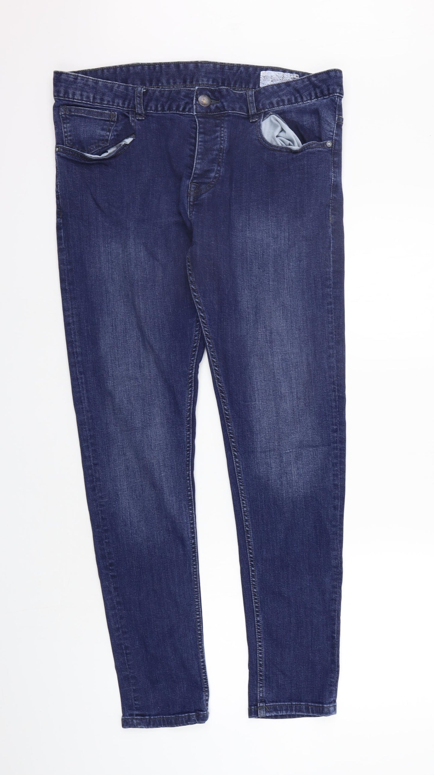 deniem co Mens Blue   Straight Jeans Size 38 in L32 in