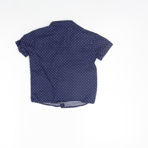 George Boys Blue Polka Dot  Basic Button-Up Size 12-18 Months