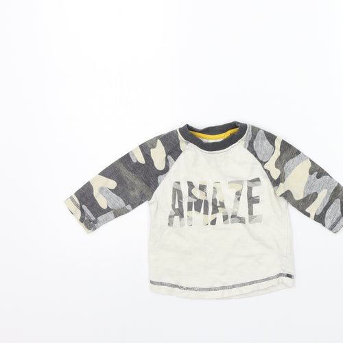 NEXT Boys Grey   Basic T-Shirt Size 6-9 Months  - amaze