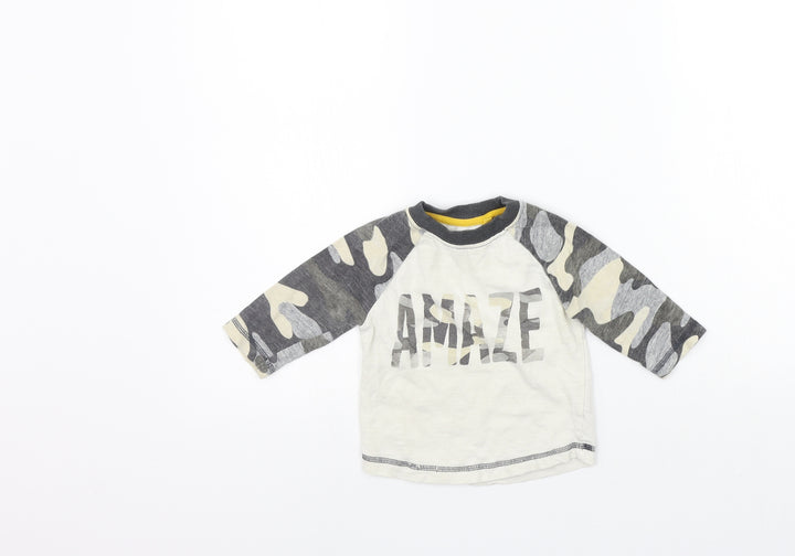 NEXT Boys Grey   Basic T-Shirt Size 6-9 Months  - amaze