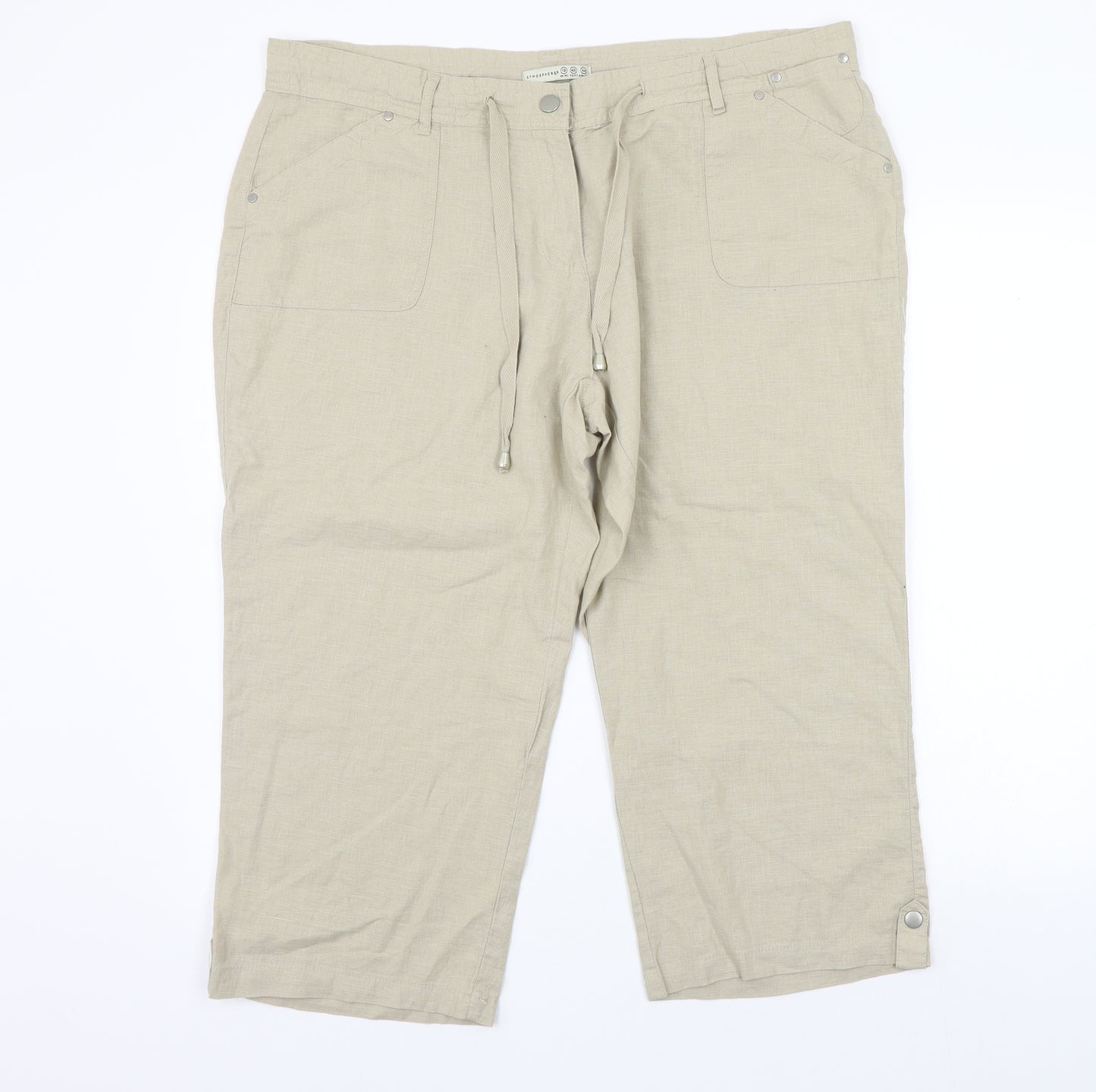 Atmosphere Womens Beige   Trousers  Size 18 L20 in