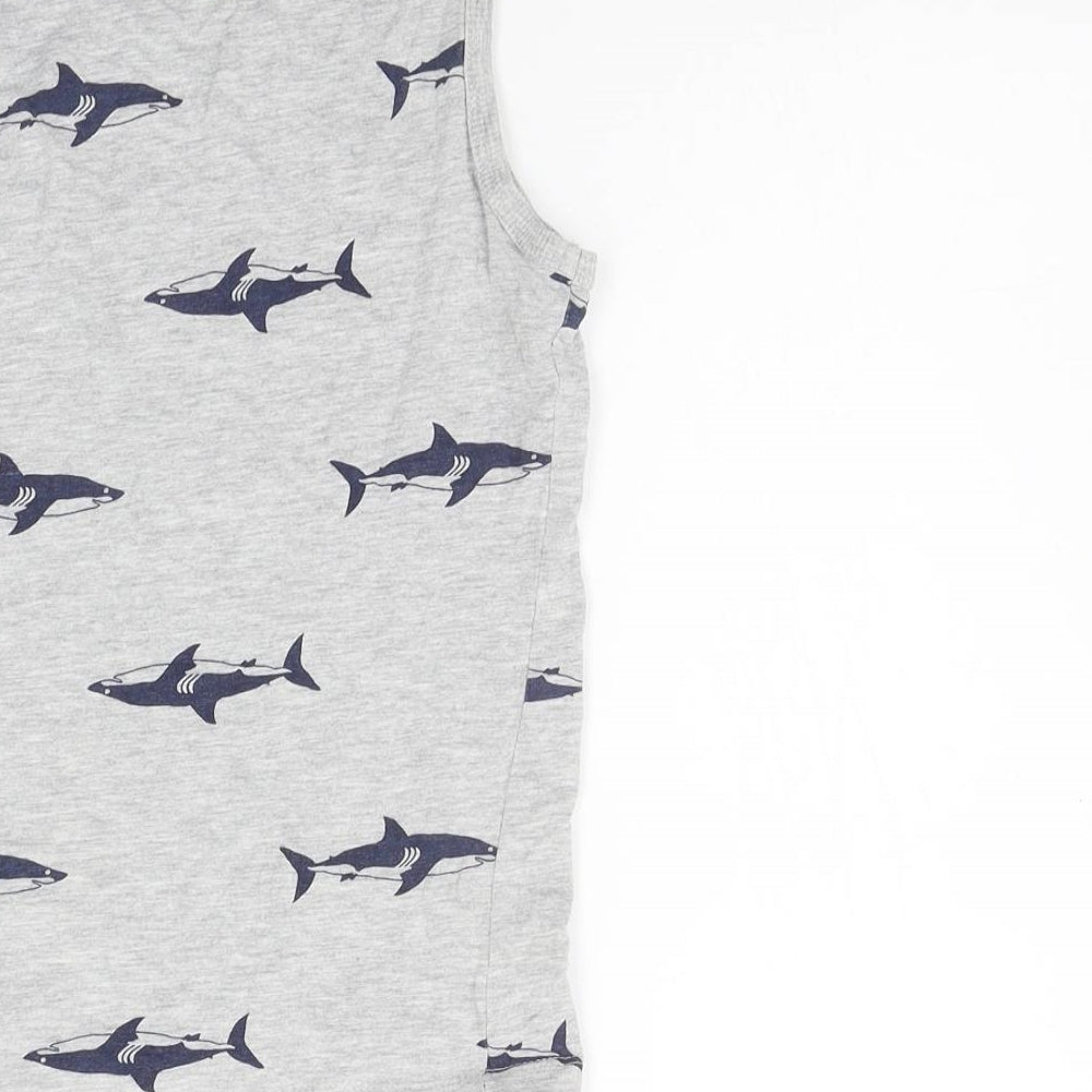 H&M Boys Grey Geometric  Basic Tank Size 7-8 Years