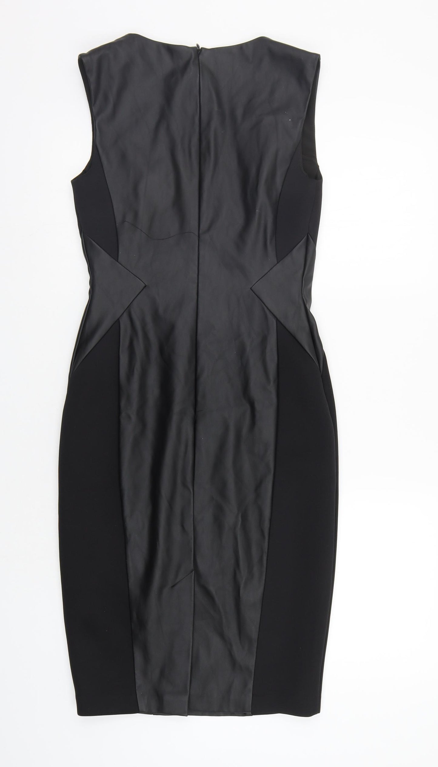 Oasis Womens Black Houndstooth  A-Line  Size 8