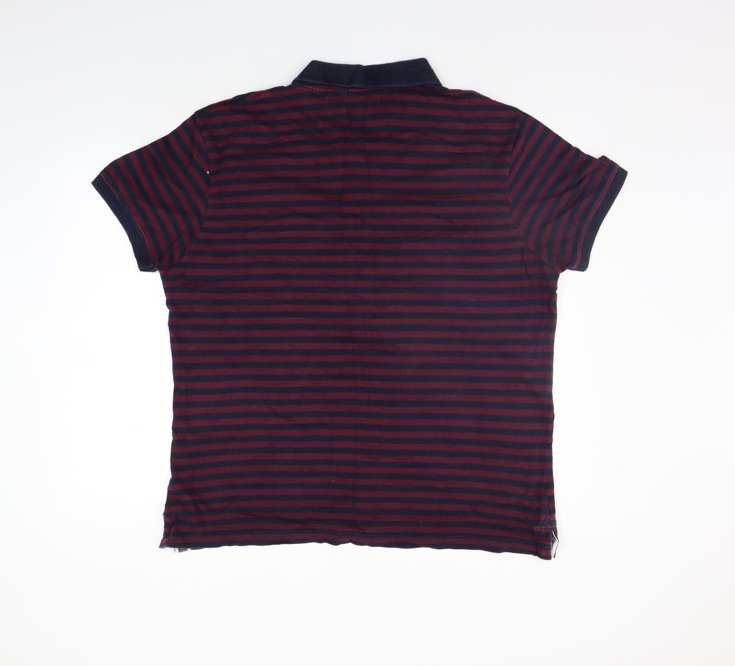 TU Mens Purple Striped   Polo Size XL