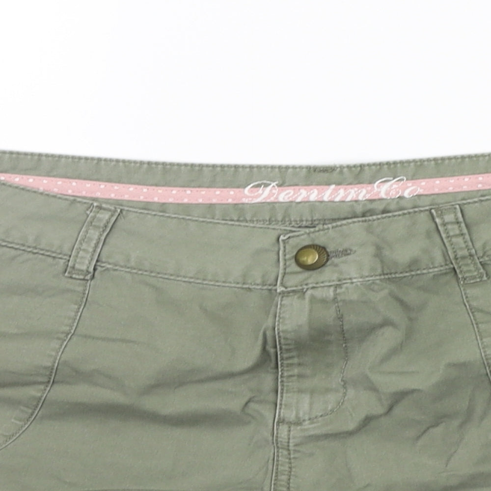 deniem & co Womens Green   Cut-Off Shorts Size 16