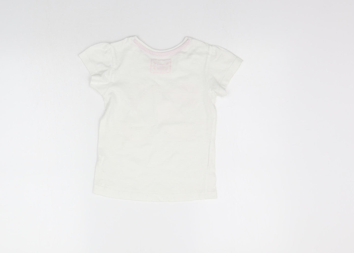 Young Dimension Girls White   Basic T-Shirt Size 6-7 Years