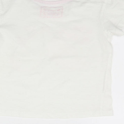 Young Dimension Girls White   Basic T-Shirt Size 6-7 Years