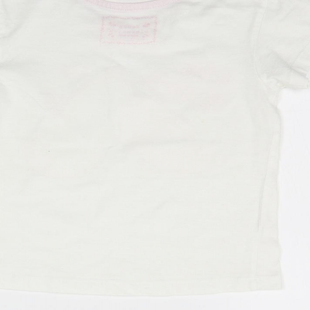 Young Dimension Girls White   Basic T-Shirt Size 6-7 Years