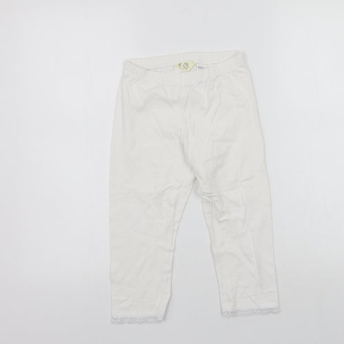 H&M Girls White   Jegging Trousers Size 10-11 Years - Elastic Waist Band