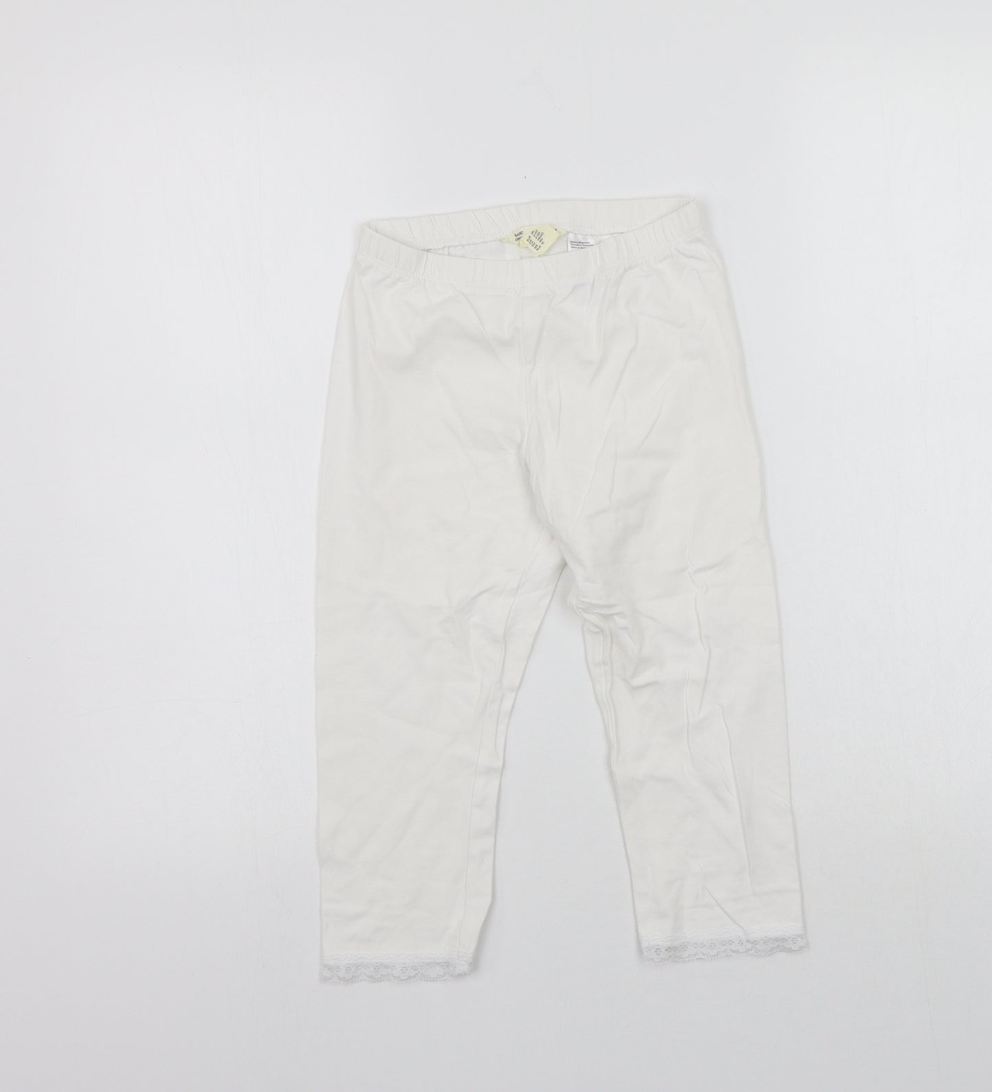 H&M Girls White   Jegging Trousers Size 10-11 Years - Elastic Waist Band