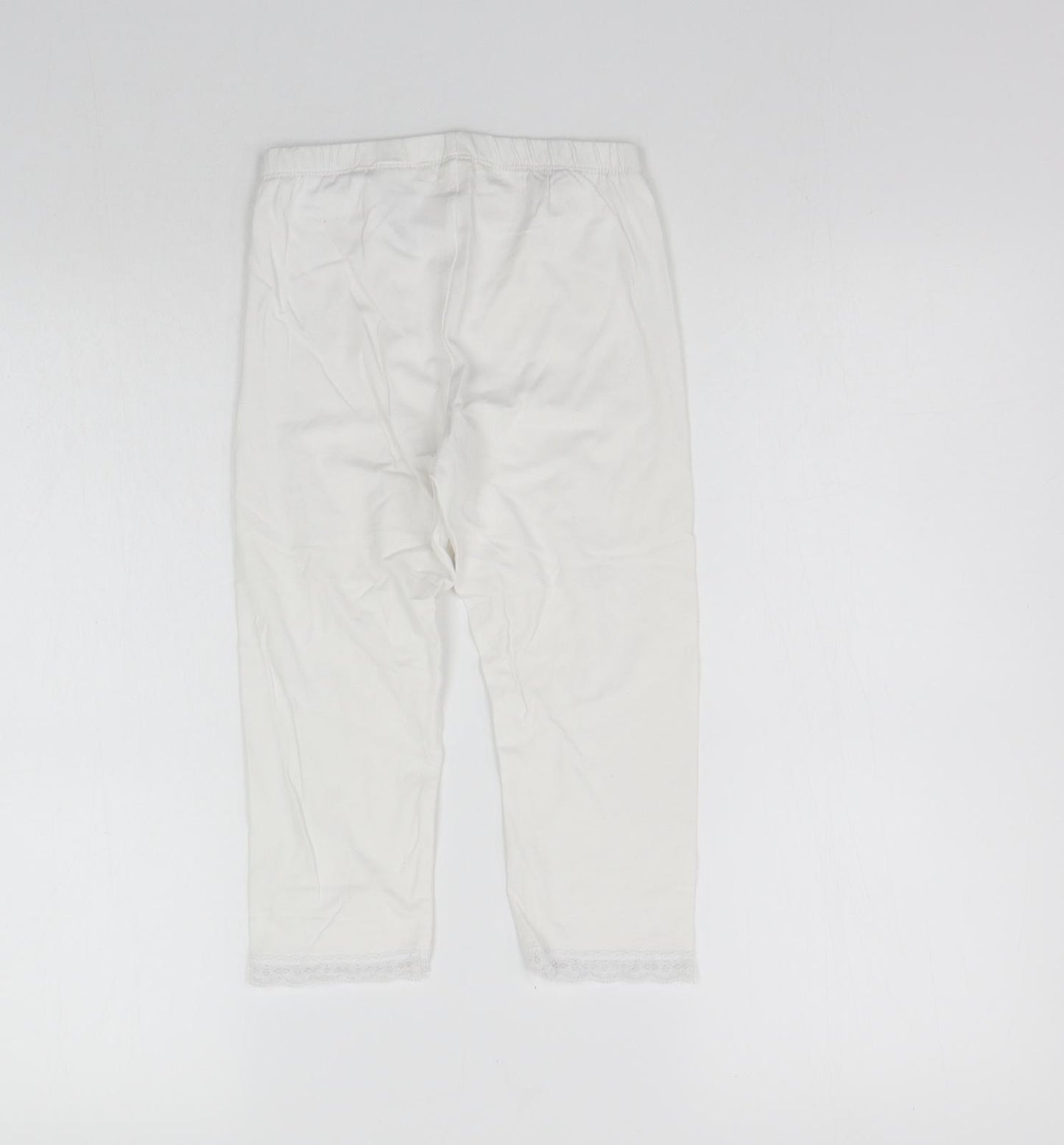 H&M Girls White   Jegging Trousers Size 10-11 Years - Elastic Waist Band