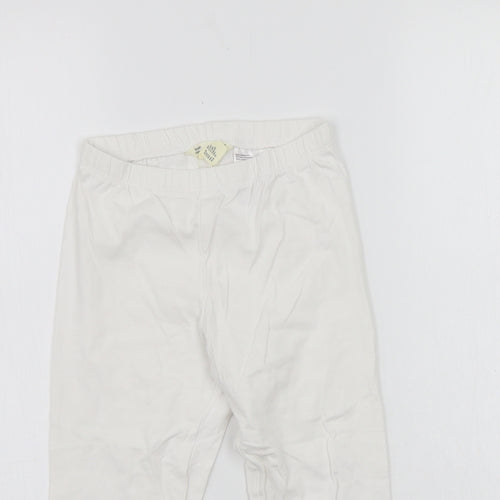 H&M Girls White   Jegging Trousers Size 10-11 Years - Elastic Waist Band