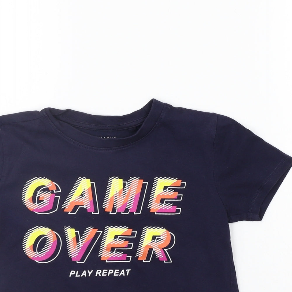 Primark Girls Blue   Basic T-Shirt Size 5-6 Years
