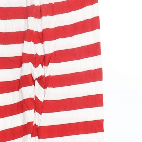 Primark Girls Red Striped  Top Pyjama Pants Size 9-10 Years  - Elastic Waist Band