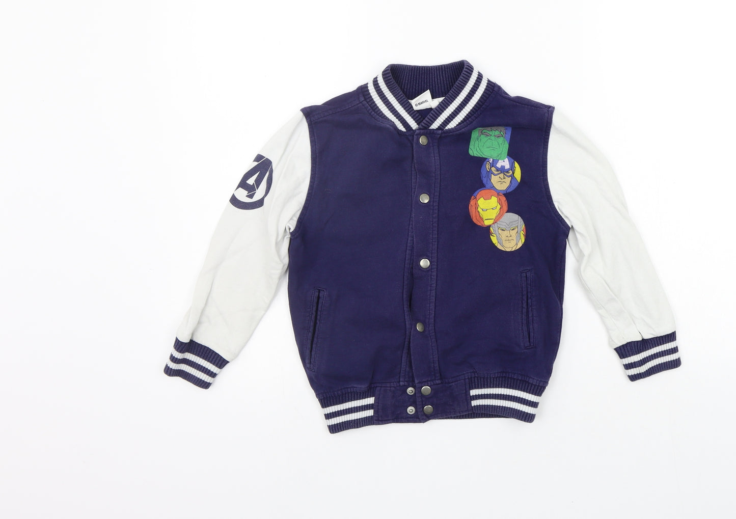 Marvel  Boys Blue   Jacket Coat Size 4-5 Years  - avengers