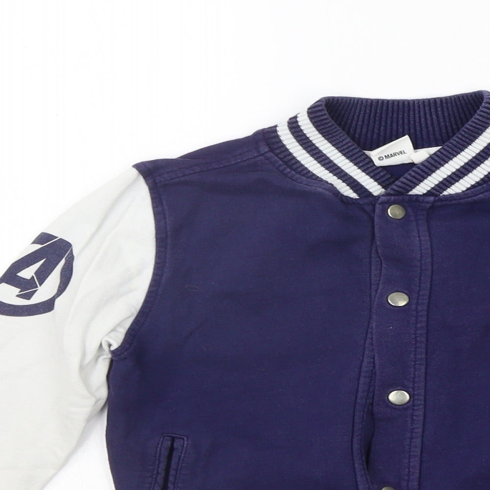 Marvel  Boys Blue   Jacket Coat Size 4-5 Years  - avengers