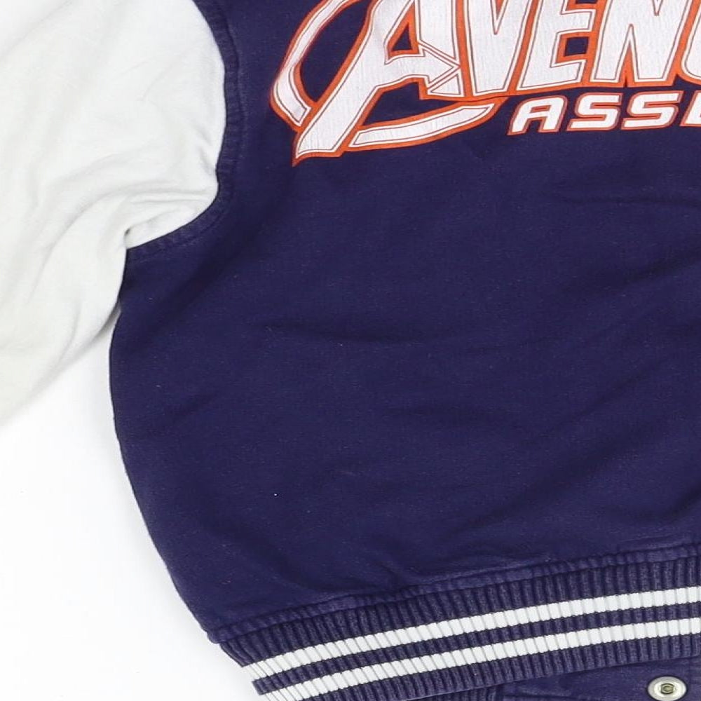Marvel  Boys Blue   Jacket Coat Size 4-5 Years  - avengers