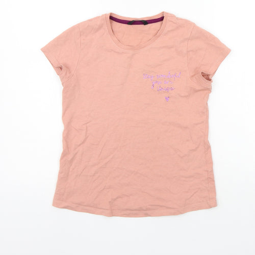 George Girls Beige   Basic T-Shirt Size 10-11 Years